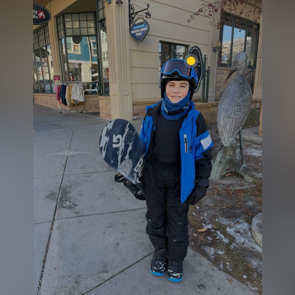 Spyder Kids Blue and Black Ski Jacket - Picture 6 of 8